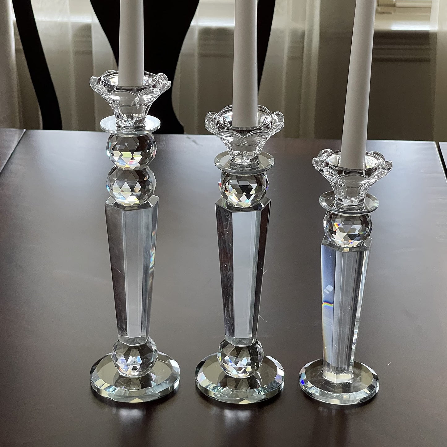 Allgala Single Crystal Glass Candlesticks