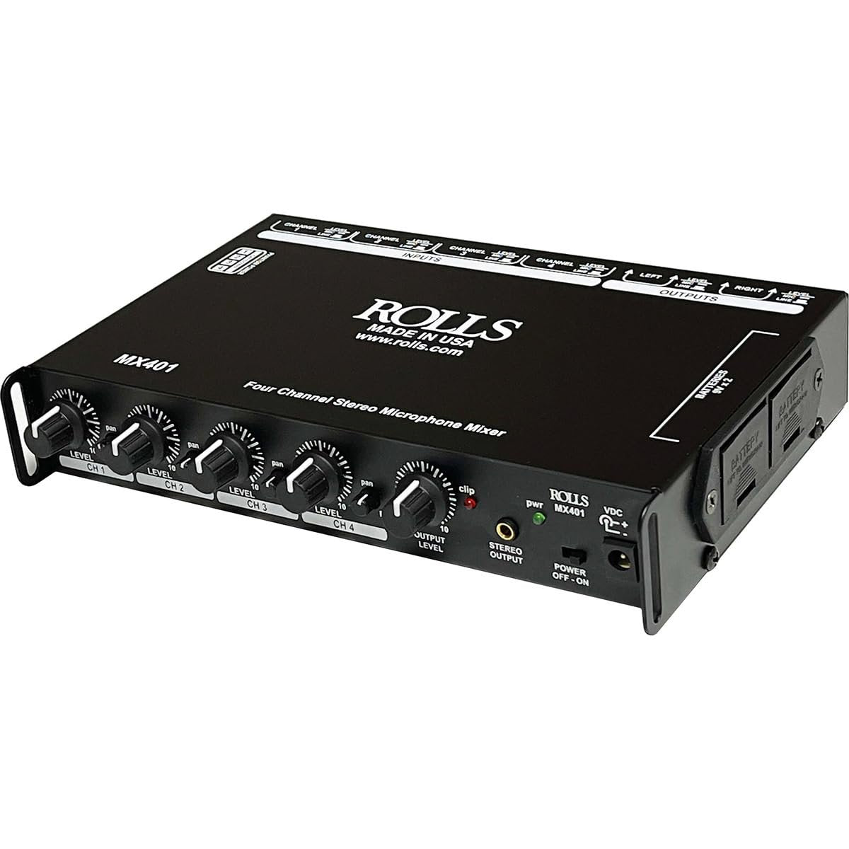 Rolls MX401 4-channel XLR Mic/Line Stereo Mixer