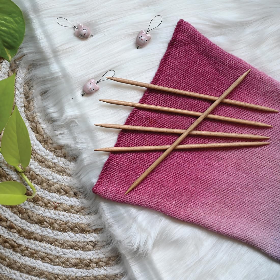 KnitPro Basix Beech Double Pointed Needles 8" (20cm)