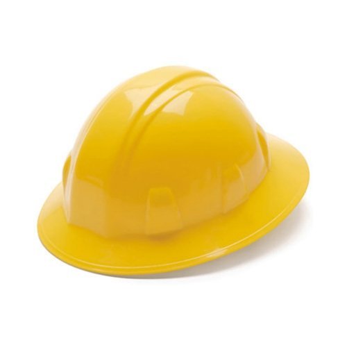 Pyramex SL Series Full Brim Hard Hat with 4 Point Ratchet Suspension 12 Hats/1 Case