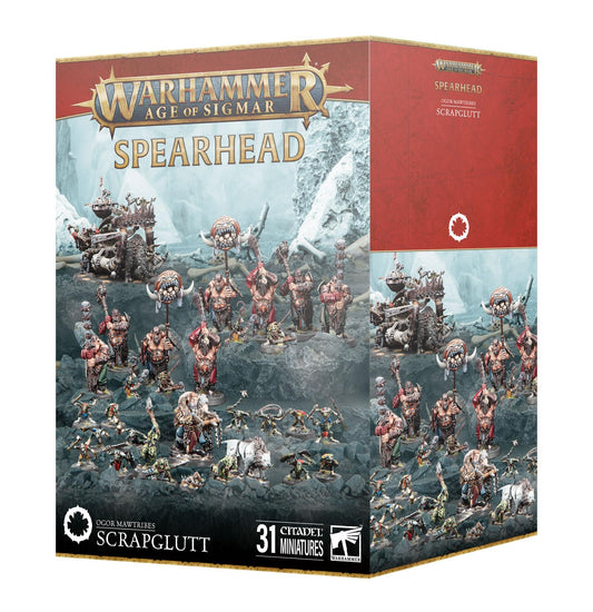 Warhammer Age of Sigmar – Ogor Mawtribes Scrapglutt | 31 Miniature Spearhead Army Set
