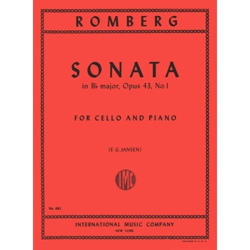 Romberg - Sonata In B-flat Major Op. 43 No. 1, for Cello and Piano