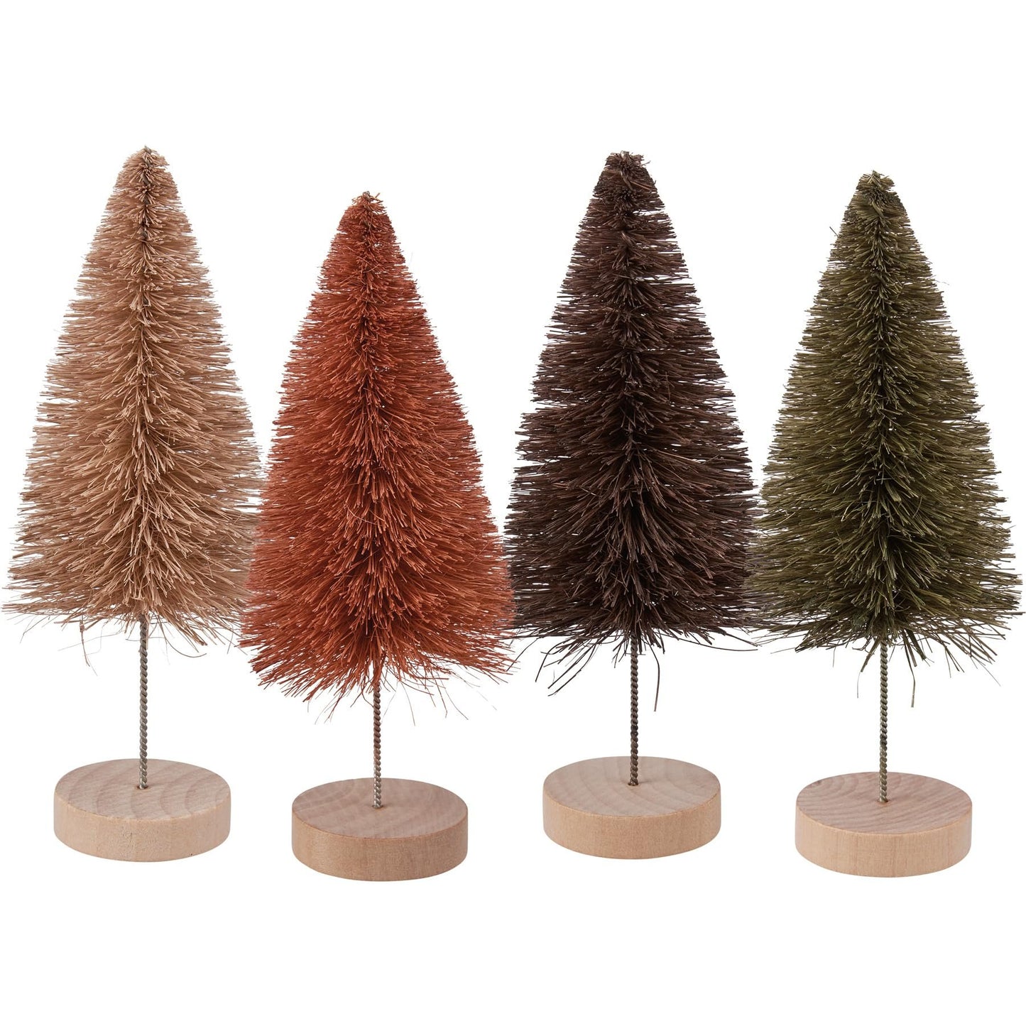 Primitives by Kathy Seasonal Splendor: Christmas & Fall Fusion Mixed Winter Bottle Brush Tree Set by Primitives by Kathy