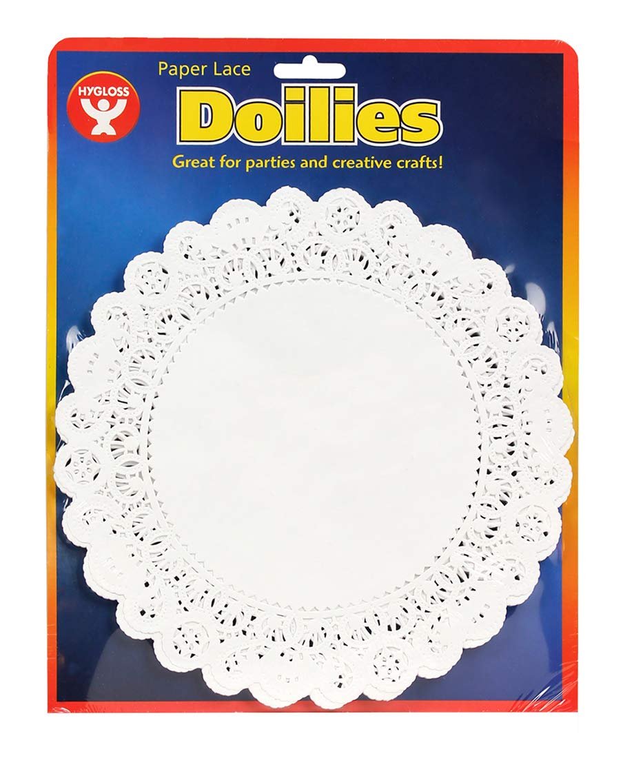 Hygloss Round Paper Doilies - 100 Pcs. 10-Inch - Decorative White Lace Doilies - Disposable and Food Grade Safe