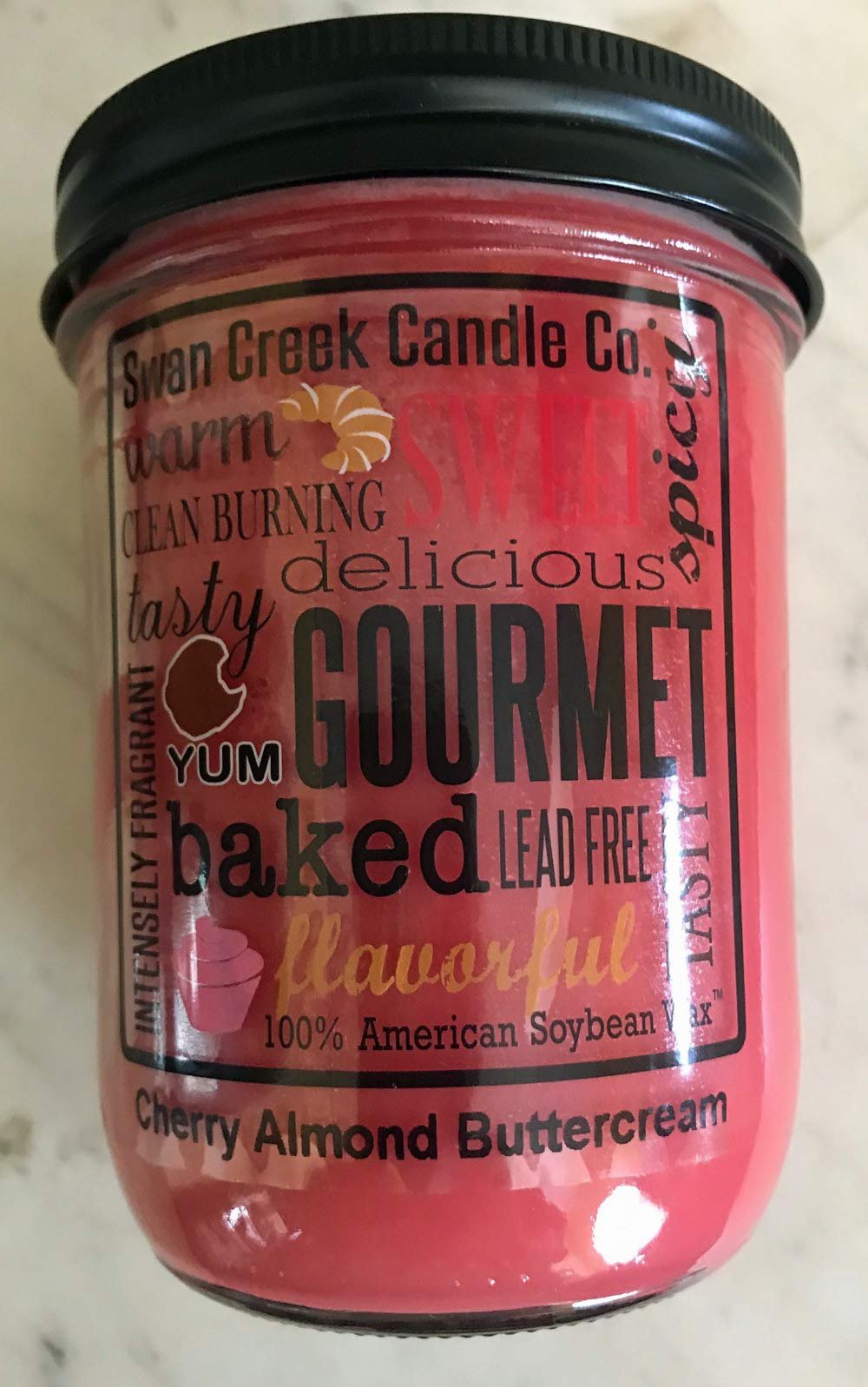 Swan Creek Candle 12 Ounce Pantry Jar - Cherry Almond Buttercream