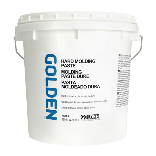 Hard Molding Paste by GOLDEN, 128 fl. oz. Jar, Professional Acrylic Paste Medium, Semi-Opaque