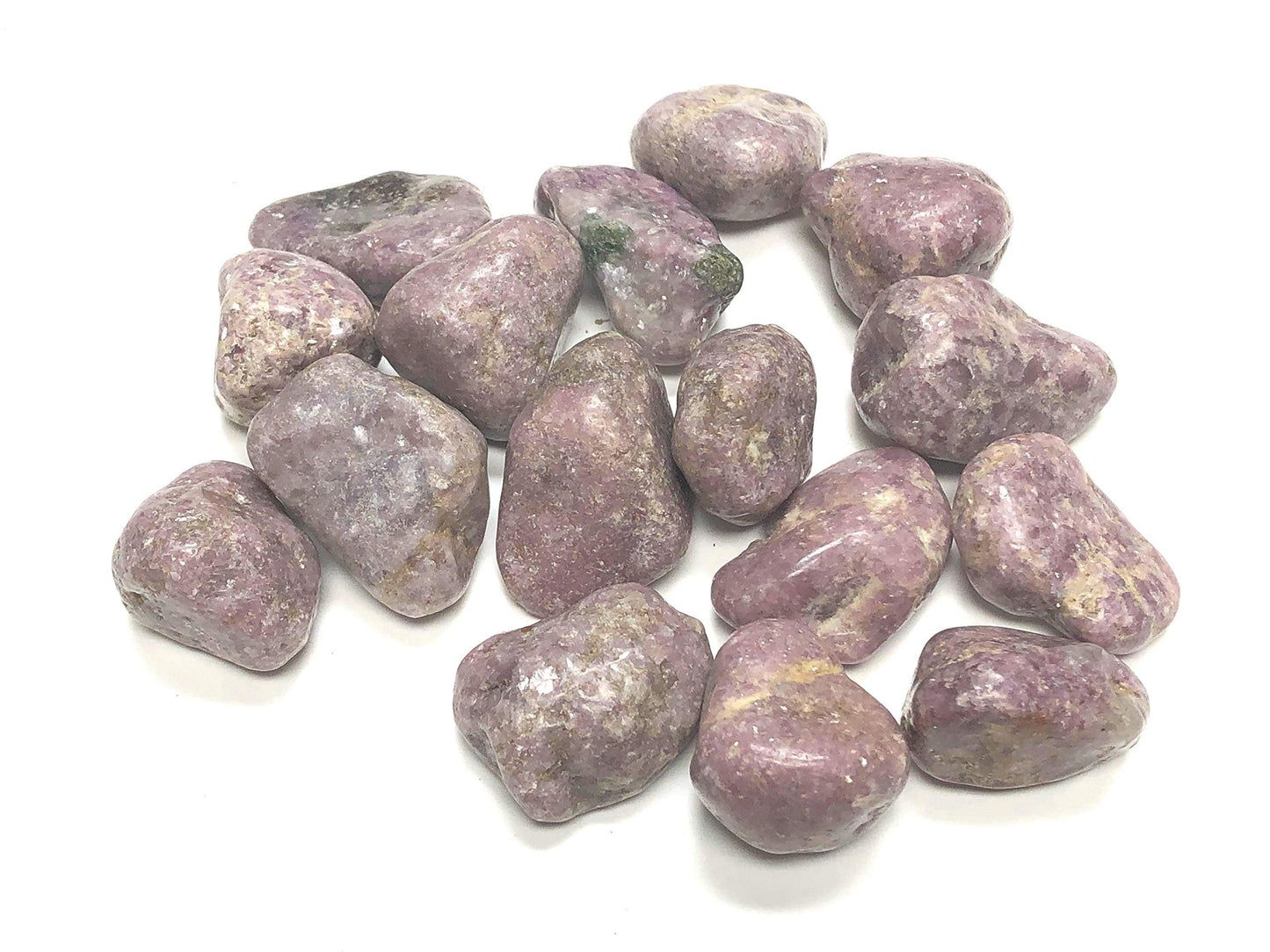 Zentron Crystal Collection Tumbled Lepidolite - Large 1" Stones in Velvet Bag