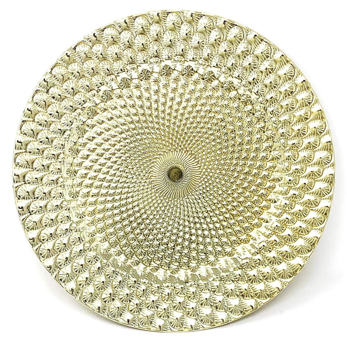 allgala Heavy Quality Round Charger Plates - Elegant Gold Chargers for Dinner Plates