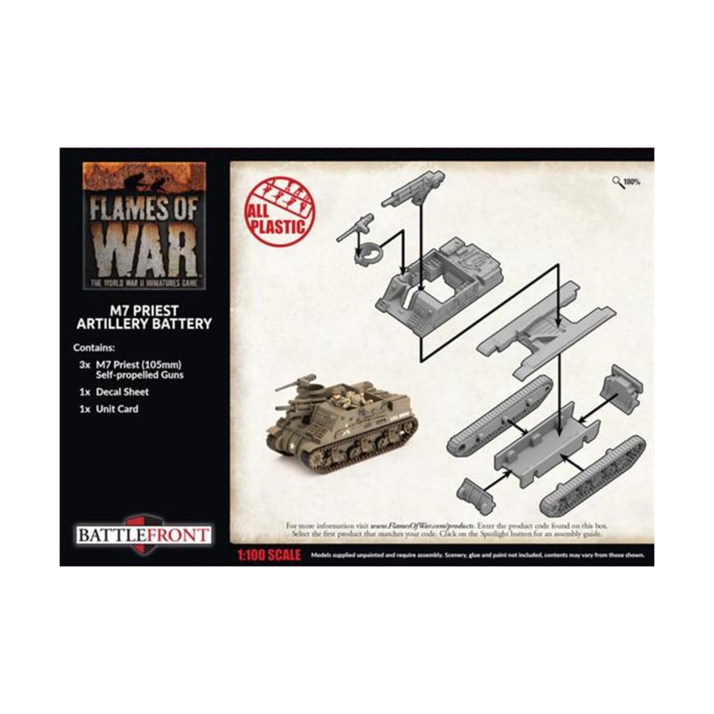 Flames of War: Late War: United States: M7 Priest Artillery Battery (UBX73)
