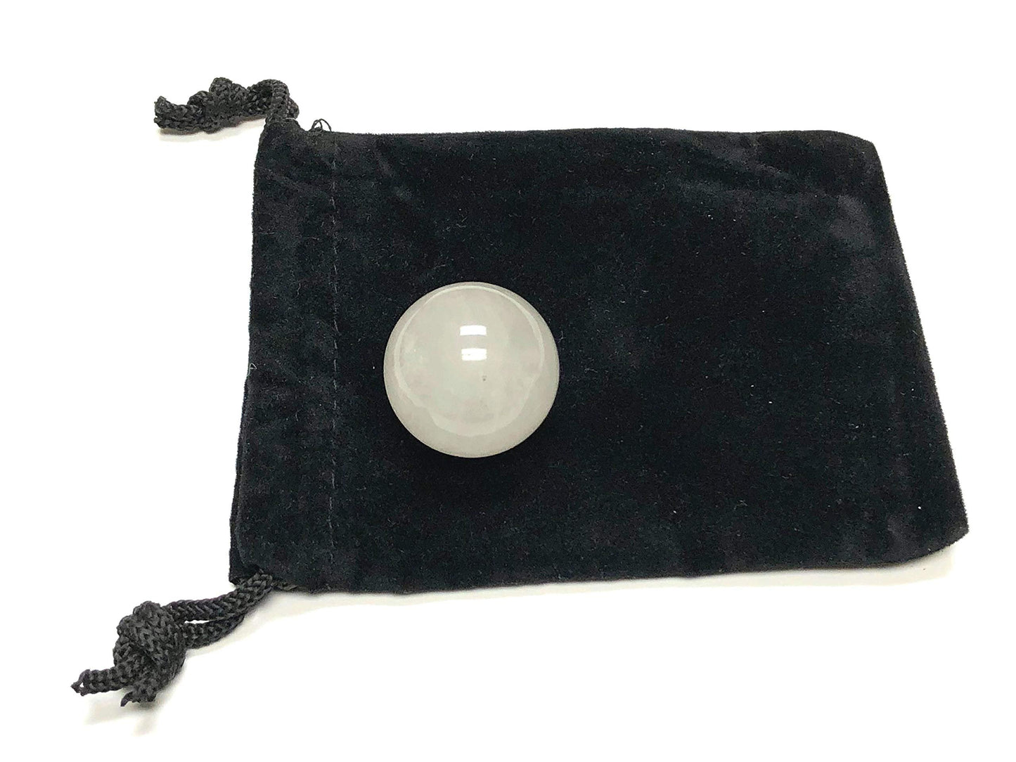 Zentron Crystal Collection 25mm Polished Sphere Gemstone Pocket Sized 1" with Velvet Bag
