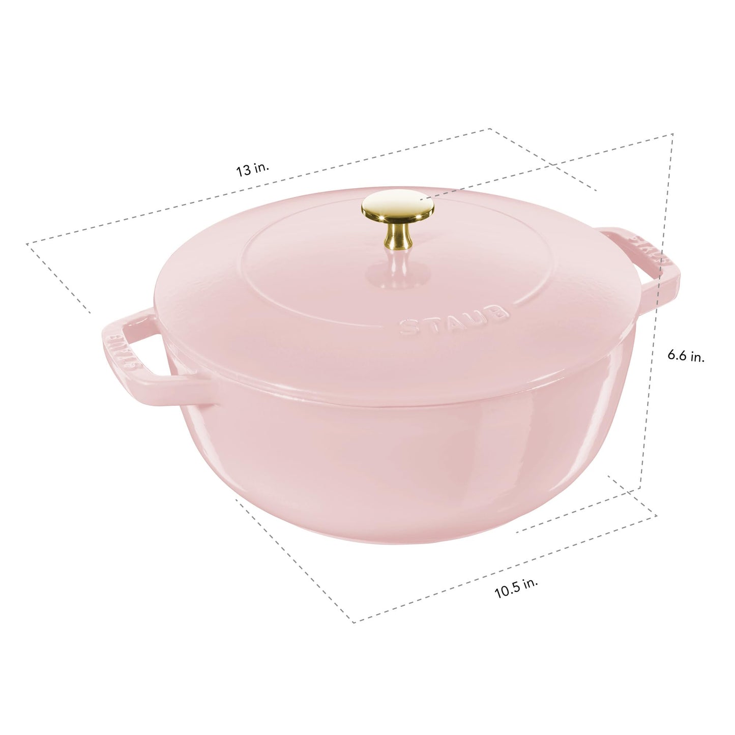 Staub Cast Iron Essential French Oven, Dutch Oven, 5-quart, serves 5-6, Made in France