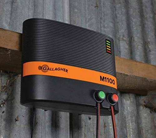 Gallagher M1100 Electric Fence Charger - Powers Up to 110 Miles / 650 Acres of Clean Fence - 11.0 Joules, 110 Volt AC Energizer, Added Power Reserve - Unbeatable Reliability - Easy Installation