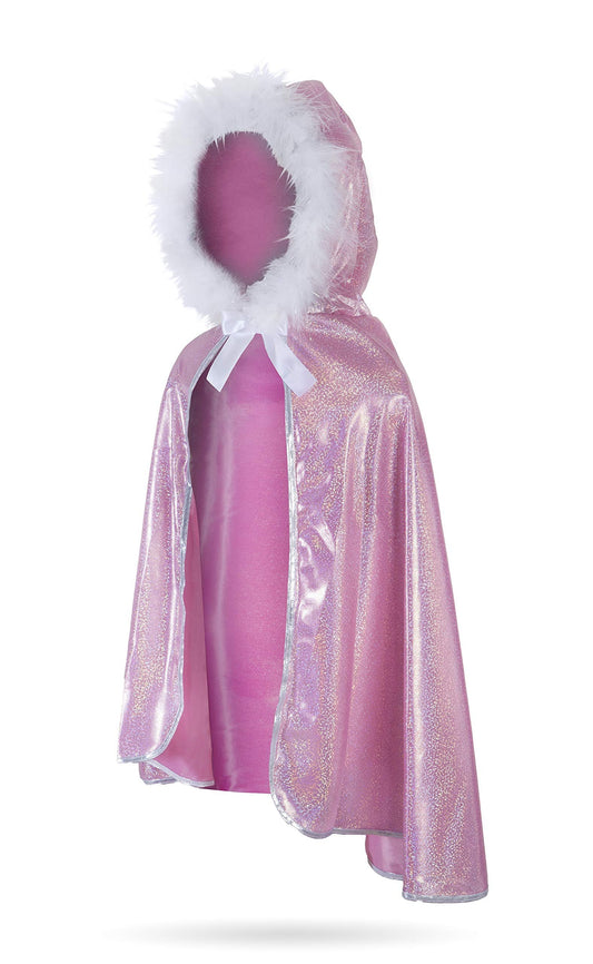 Great Pretenders 50415, Glitter Princess Cape, Pink, US Size 4-6
