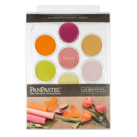 PanPastel Artist Pastels by GOLDEN, Lia Griffith Designer Set, 7 Color, Professional Artist Pastels, Unique Pan Format (cake-like)
