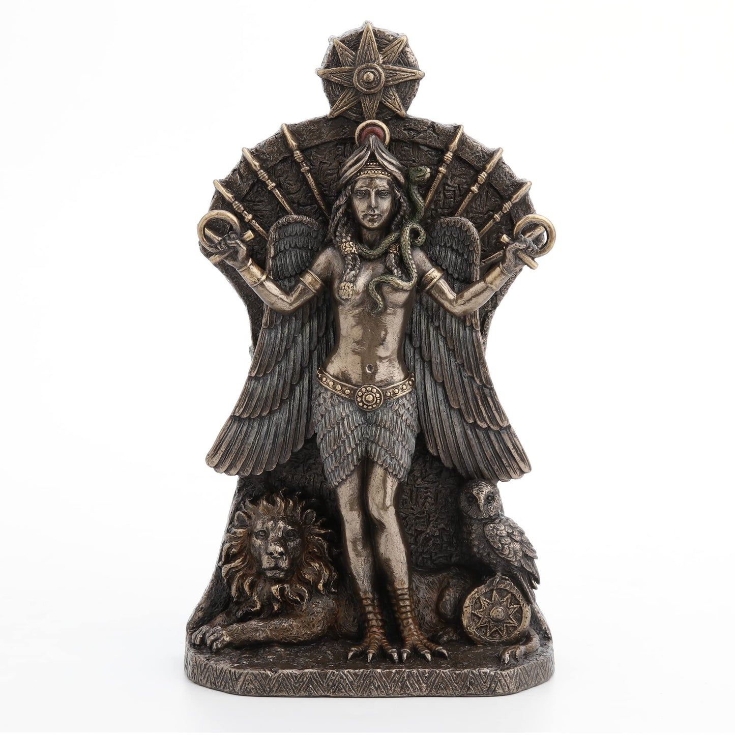 Veronese Design 8 1/2 Inch Ishtar The Babylonian Goddess of War and Fertility Cold Cast Resin Sculpture Bronze Finish