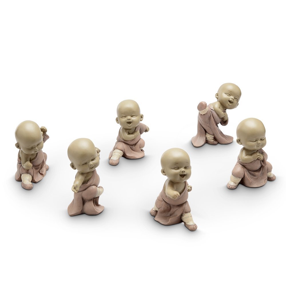 Fighting Mini Monks Set of 6