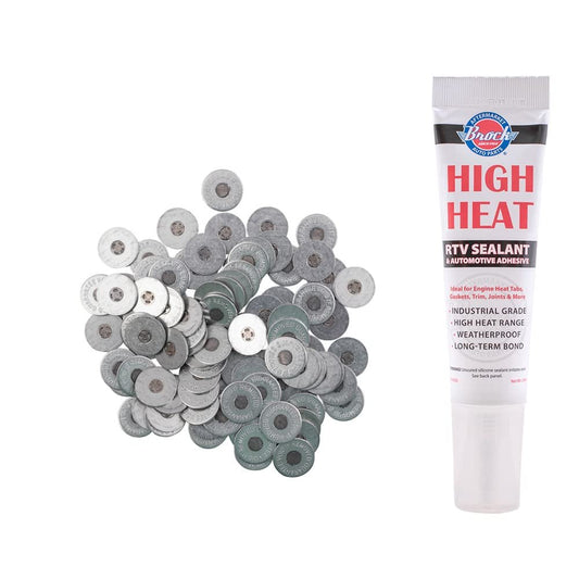 Brock Gasoline/Petrol Engine Heat Tabs with High Heat Adhesive - Guaranteed Accurate - Center Melts At Approximately 260F/126C -100 Heat Tabs Per Tube