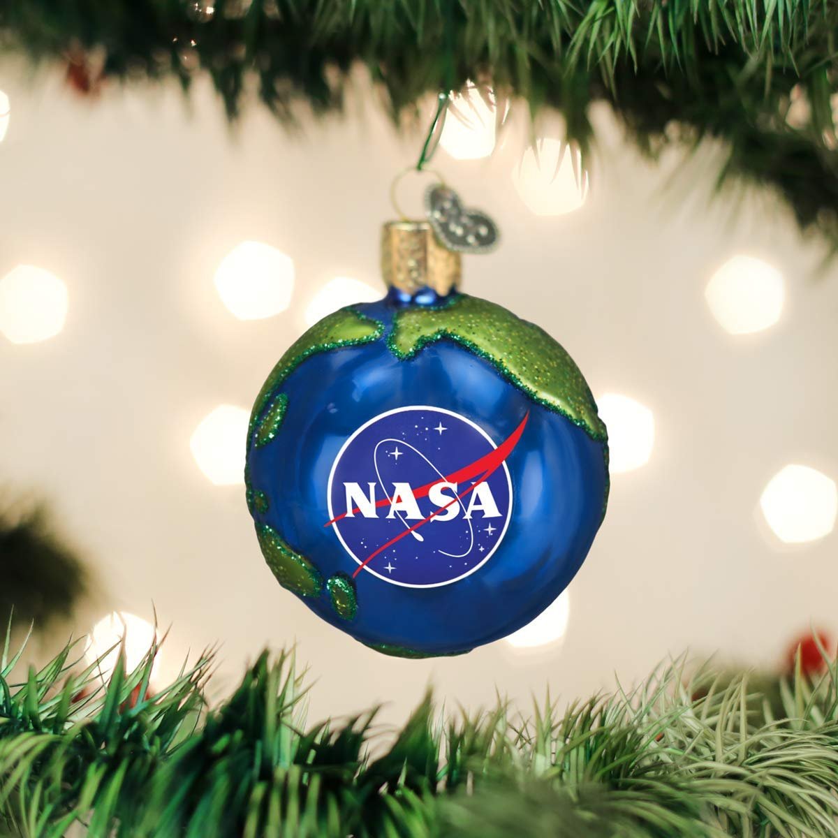 Old World Christmas NASA Earth Glass Blown Ornaments for Christmas Tree
