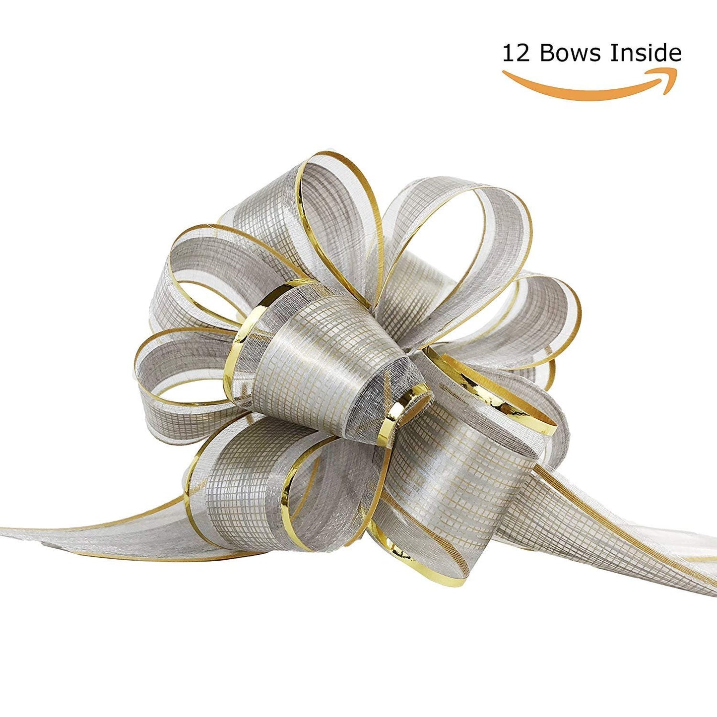 Allgala Long 2 Ich (5CM) Width Organza Ribbon Pull Flower Bow for Gift Wrapping Baskets Wedding Décor