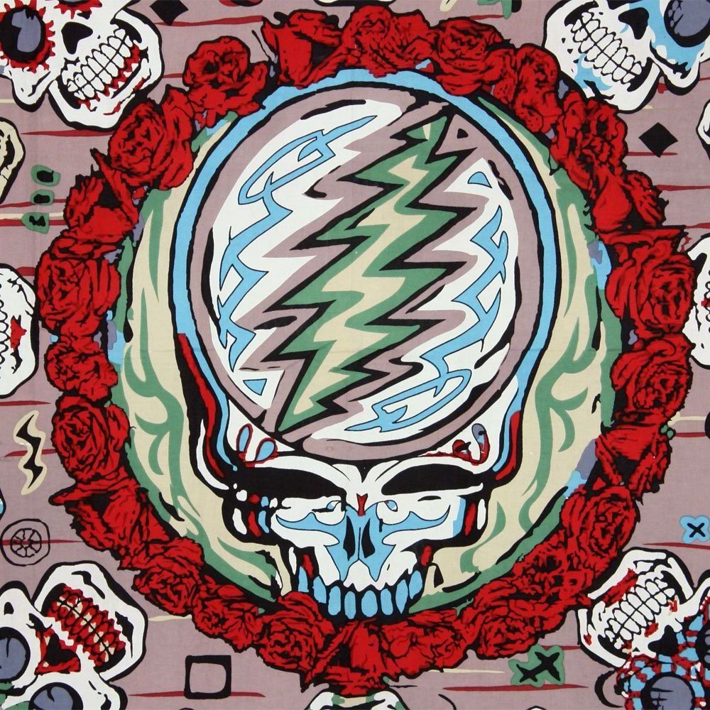 Sunshine Joy 3D Grateful Dead Mexicali Skulls Tapestry