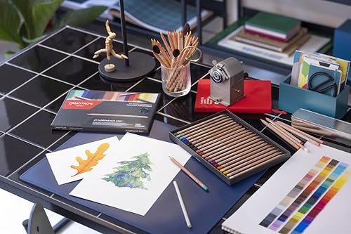 Caran d'Ache Luminance 6901 - Aufbewahrungsbox aus Holz, Sortiment mit 80 Buntstiften - 76 Farben + 4 Doppelfarben, 6901.476