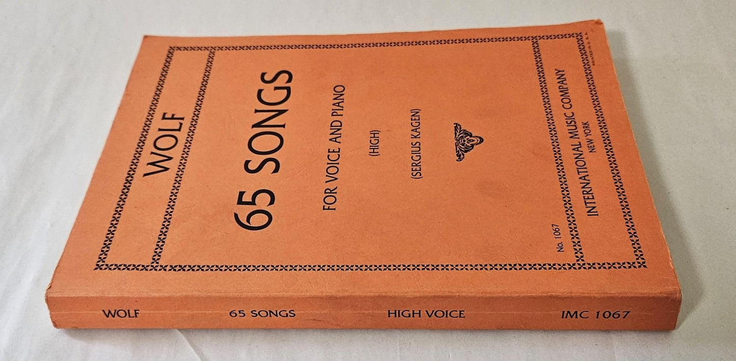 Wolf: 65 Songs for Voice and Piano (Sergius Kagen) (High) (1067)