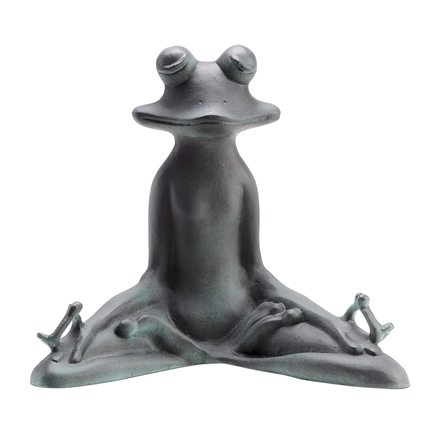SPI Home Yoga Weathered Green 14 x 13 Inch Aluminum Outdoor Garden Figurine Statue Sculpture