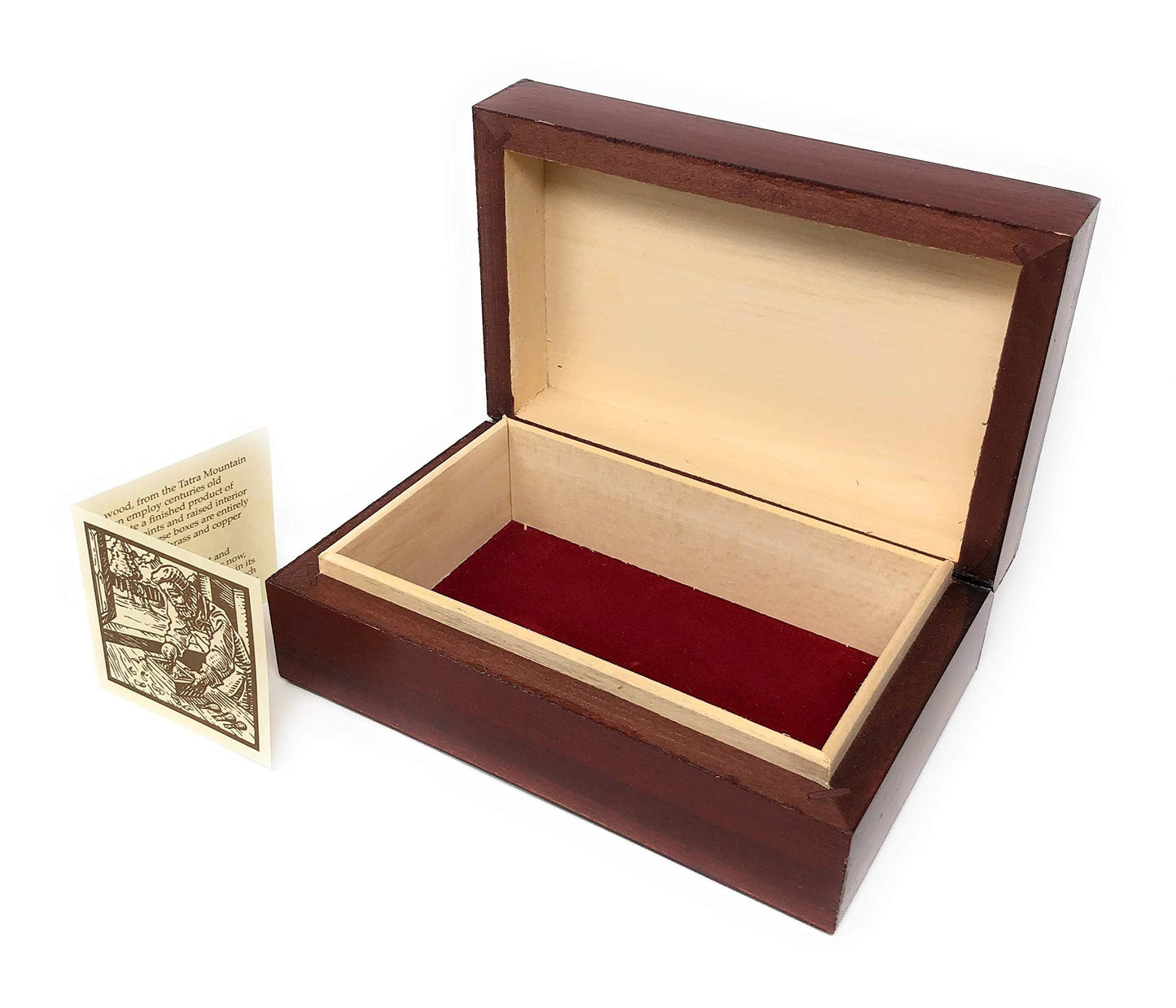 American Flag Stars and Stripes Hand Crafted Real Wood Keepsake Box - Made in Poland