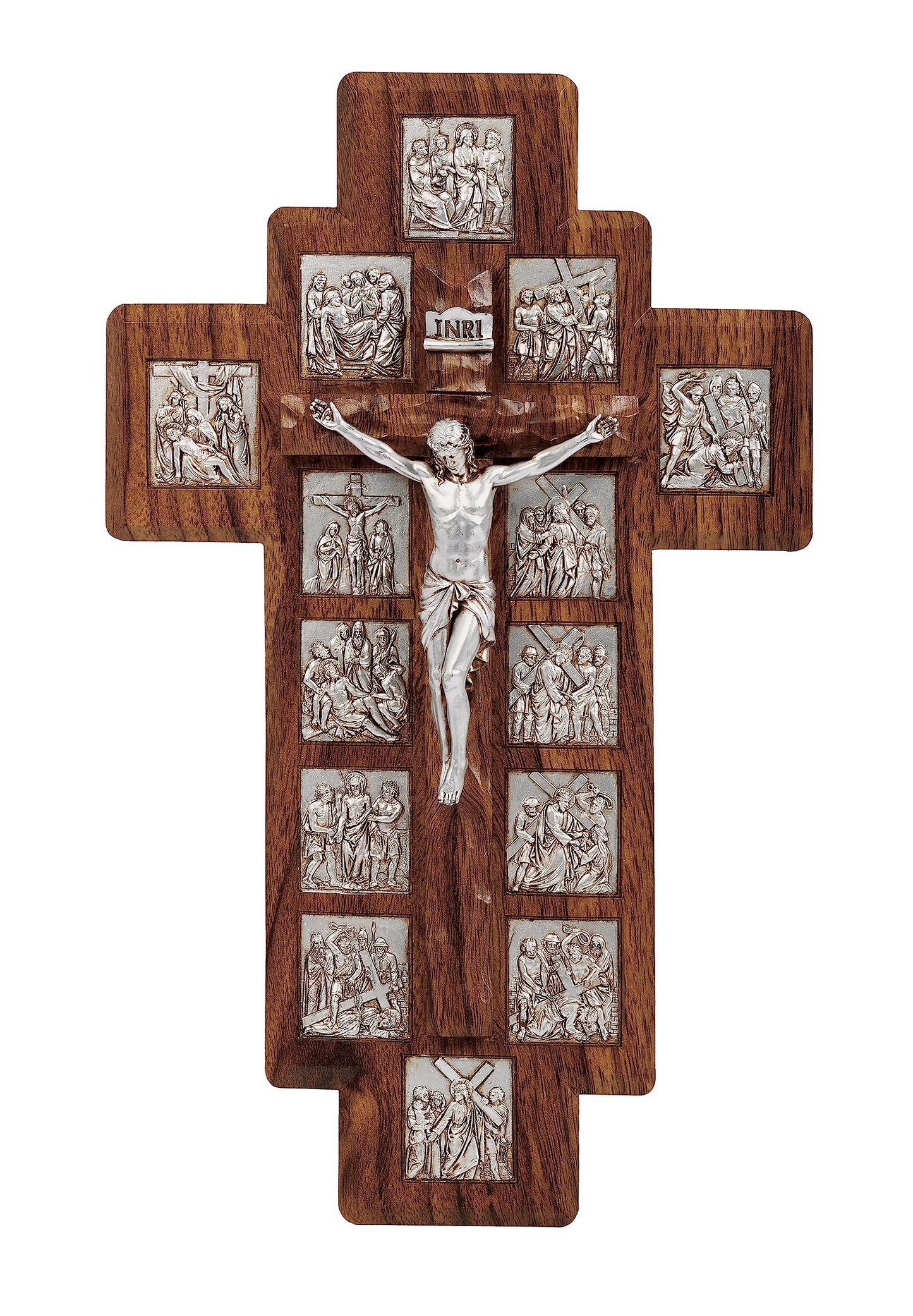 Joseph's Studio by Roman, Cross and Crucifix Collection, 14" H Stations of The Cross, Home Décor, Devout Gift, Prayerful Inspiration (8x1x14)