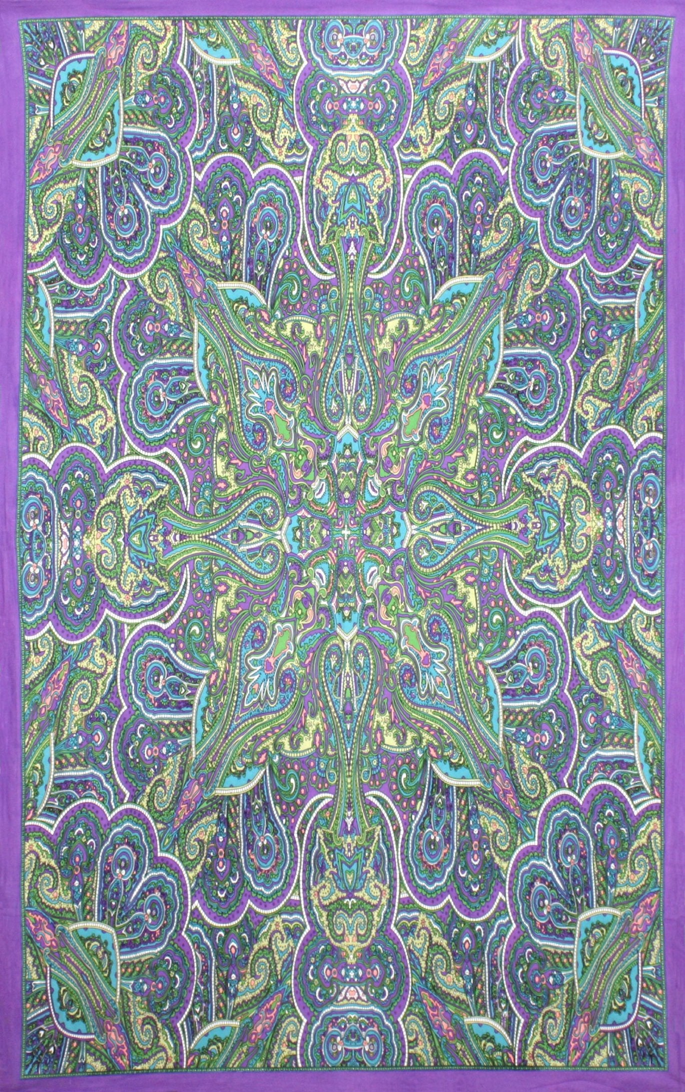 Sunshine Joy 3D Kaleidoscope Paisley Tapestry Tablecloth Beach Sheet 60x90 Inches