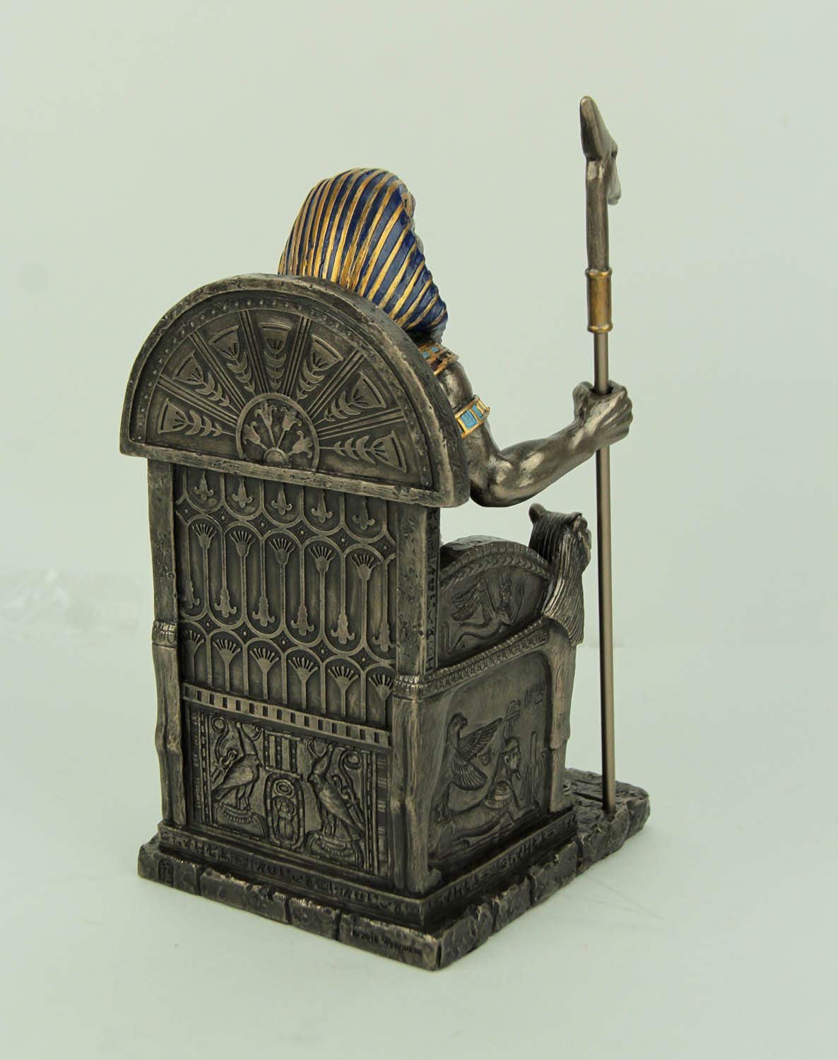 WU Horus Egyptian God Sitting on Throne Statue