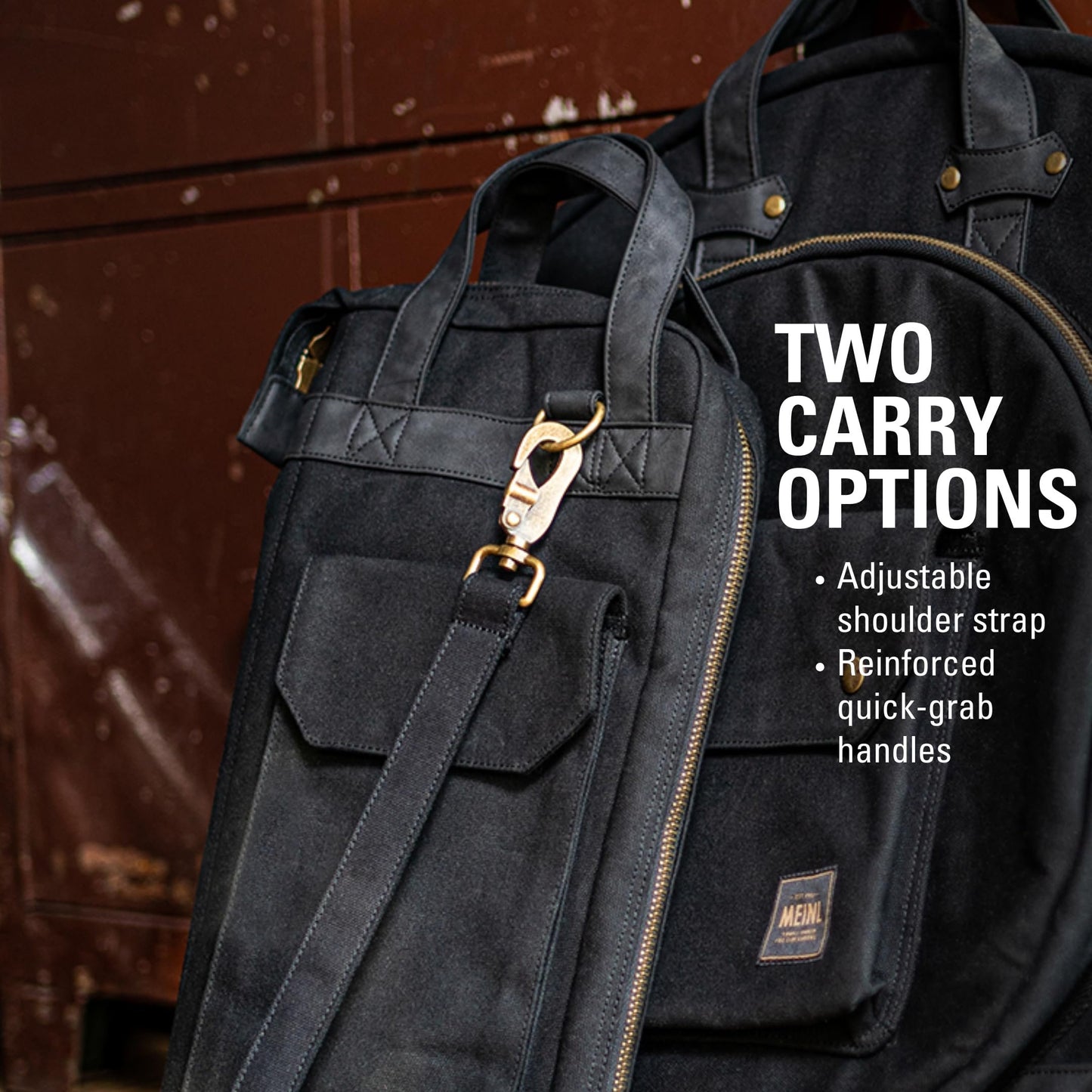 22" Cymbal Bag — Waxed Canvas Collection — Adjustable Backpack Straps, Heavy-Duty Fabric and Carrying Grip, 2-YEAR WARRANTY