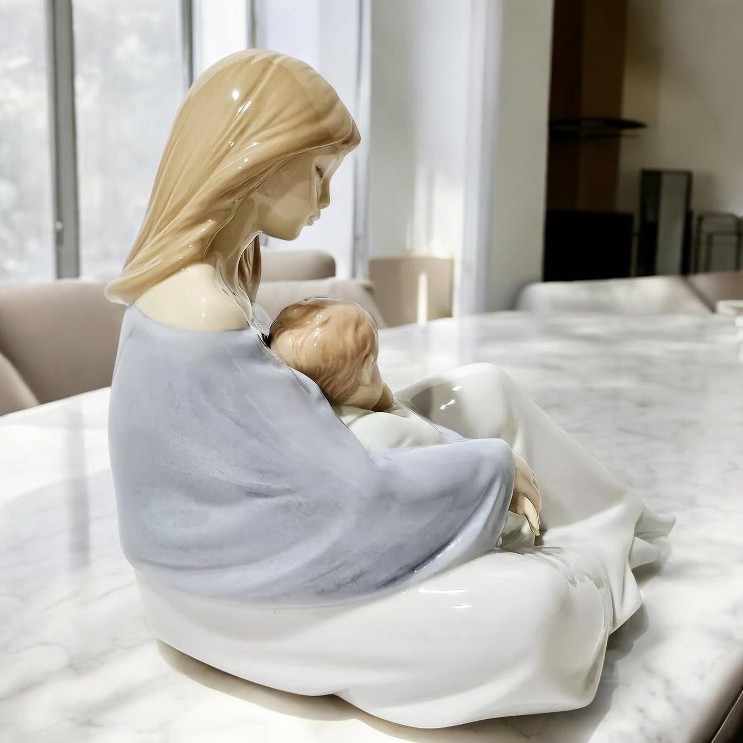 Lladro Nao Collectible Porcelain Figurine: The Greatest Bond - 7 1/4" Tall - Mother and Child