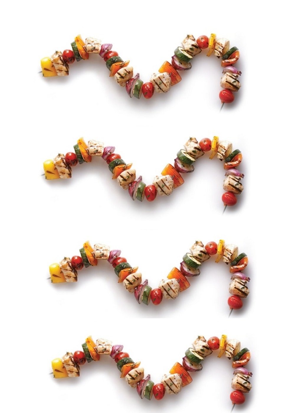 Fire Wire Stainless Steel Flexible Grilling Skewer, Set of 4