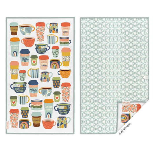 WerkShoppe But First Coffee Microfiber Towel