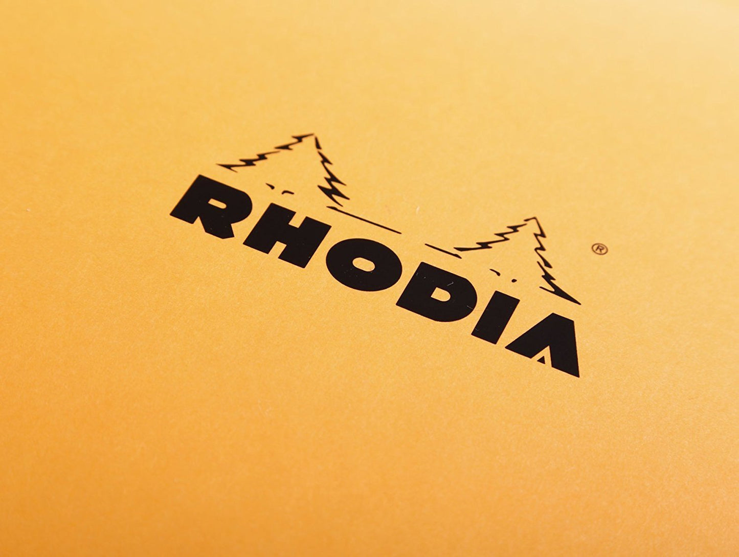 Rhodia Staplebound Notepad - Graph 80 sheets - 3 x 8 1/4 - Orange cover, Pack of 5