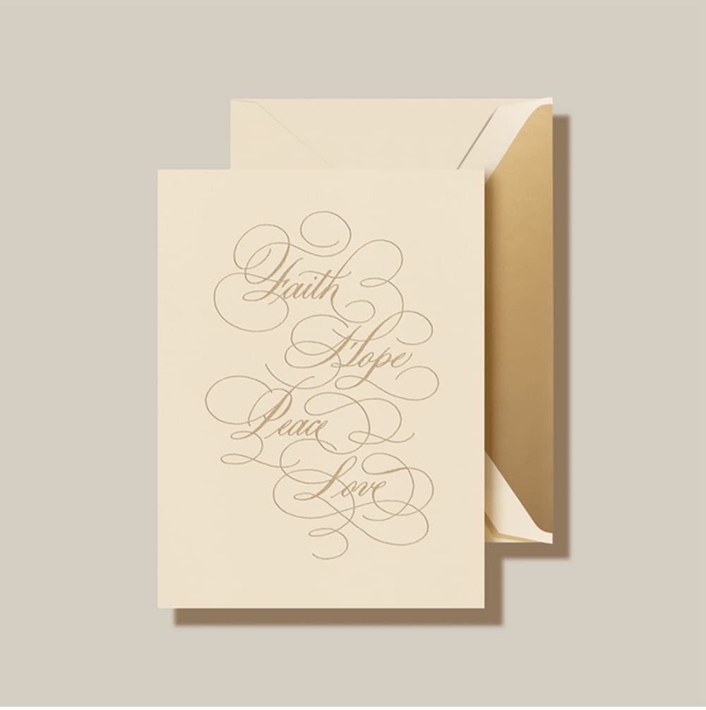 Crane & Co. Faith Hope Peace Love Holiday Greeting Card