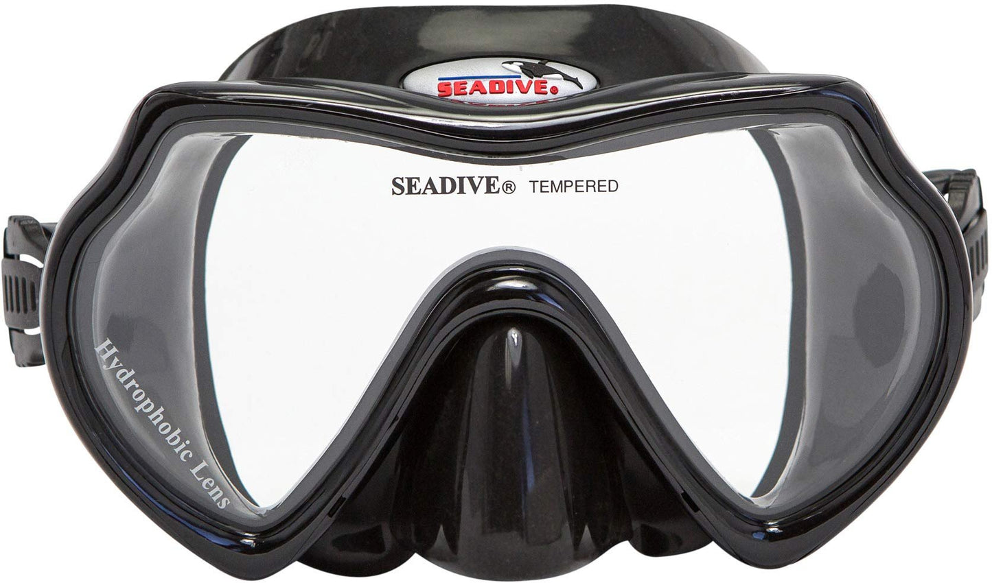 SeaDive Eagleye Hydrophobic Mask (Black Silicone)