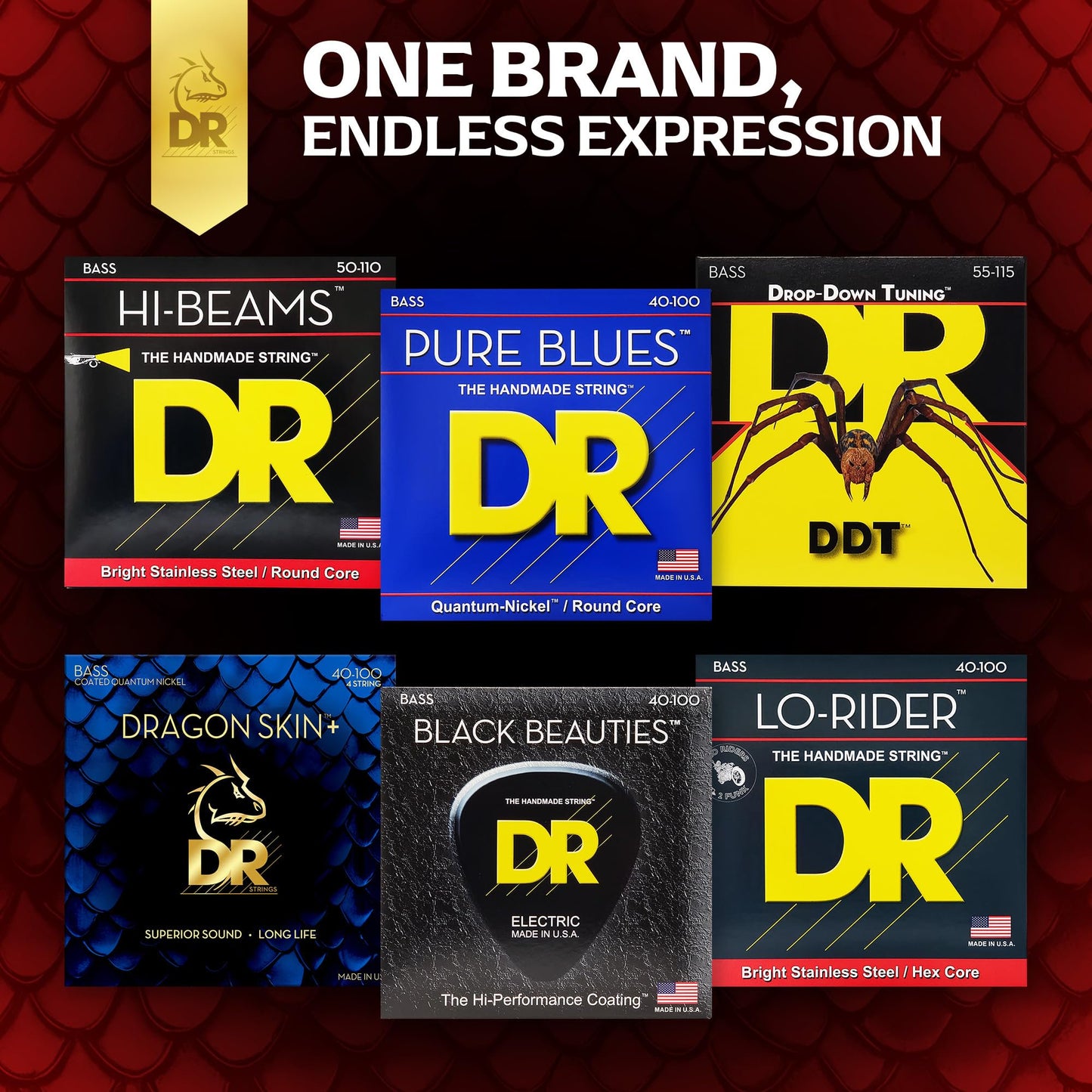 DRAGON SKIN+ - Coated Stainless Steel Bass Strings