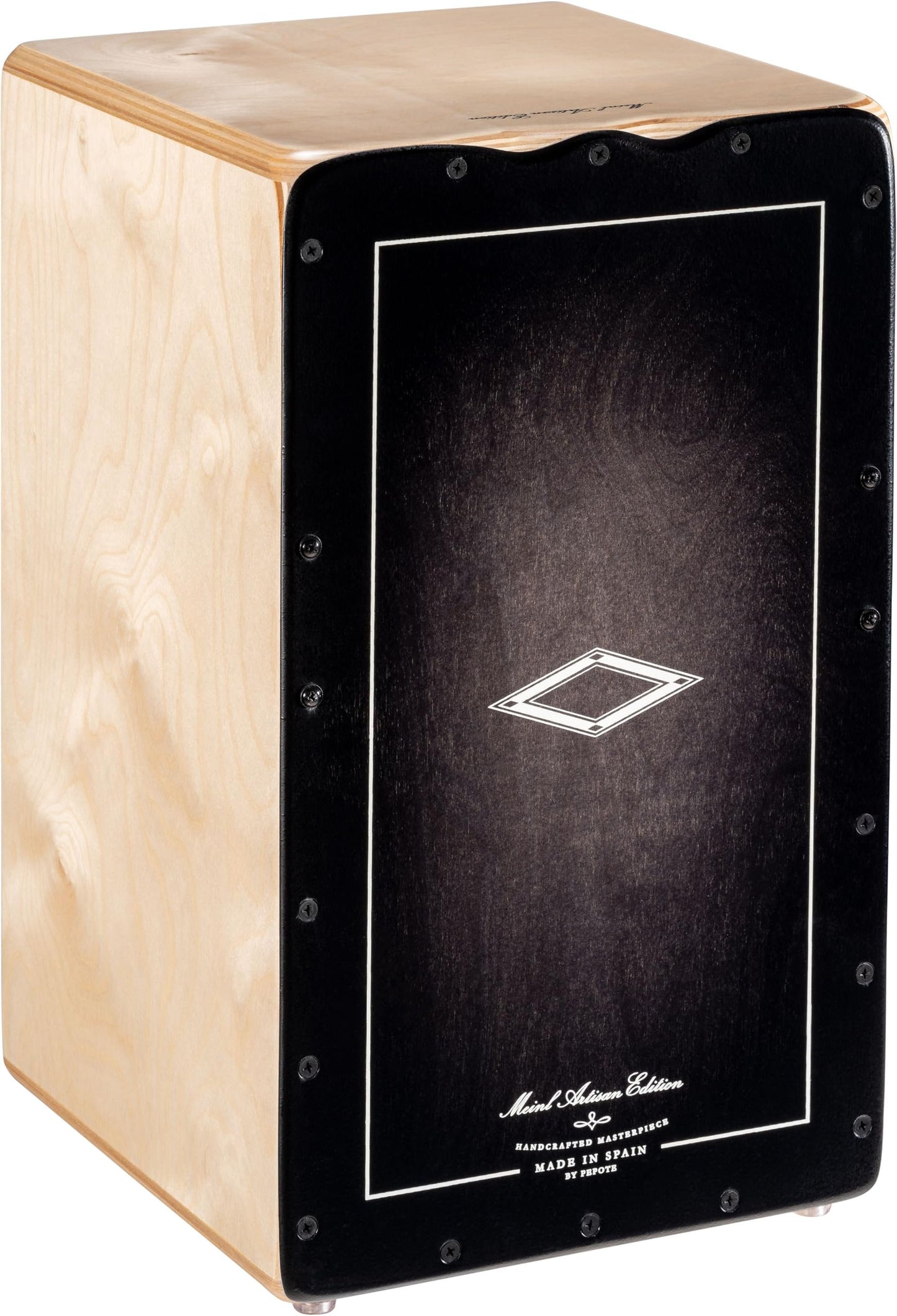 Meinl Artisan String Cajon with Dark Red Burst Frontplate / Baltic Birch Body - MADE IN SPAIN - Soleá Line, 2-YEAR WARRANTY