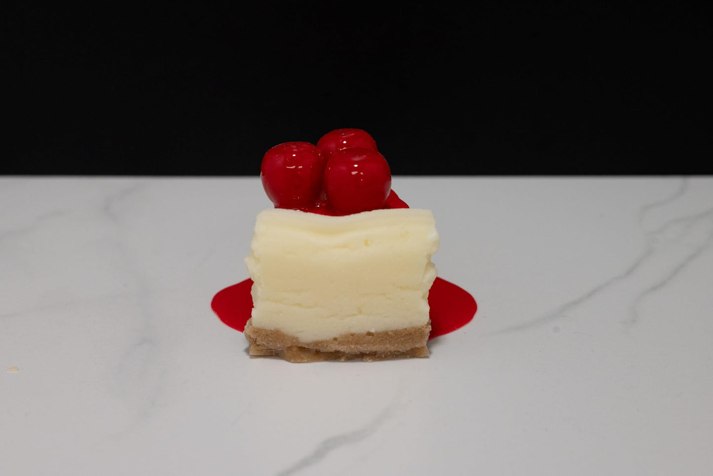 Fake Slice of Cheesecake with Cherries