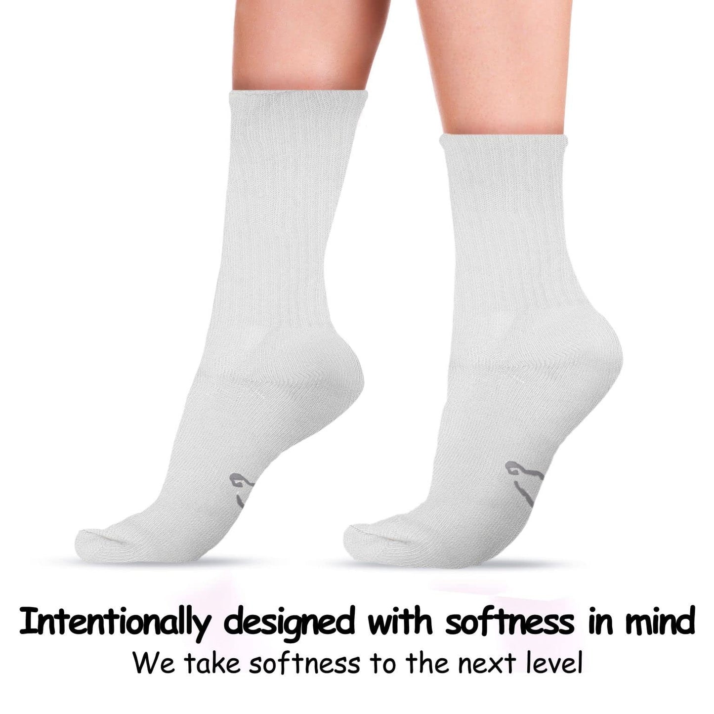 World's Softest Classic Crew Socks - Ultra Soft Crew Socks for Women and Men