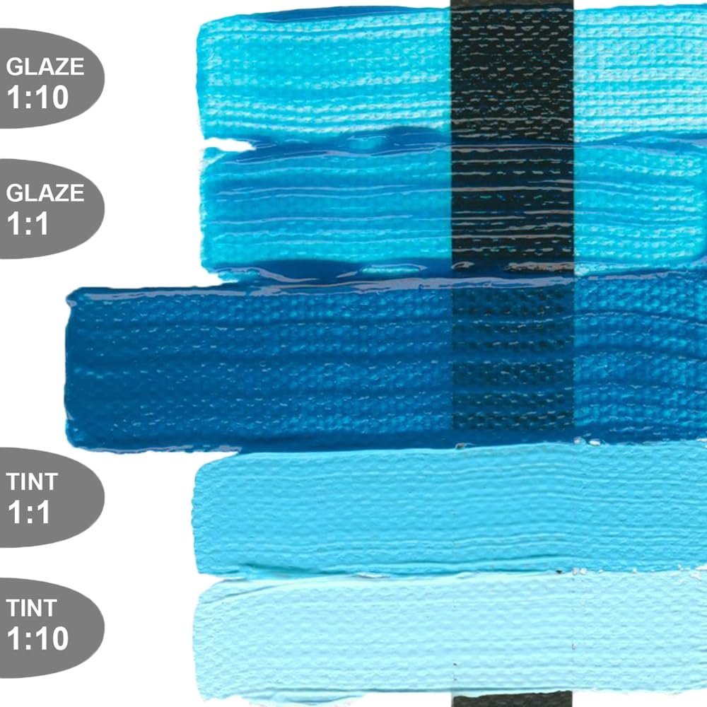 Heavy Body Acrylics by GOLDEN, Manganese Blue Hue, 8 fl. oz. Jar, Professional Acrylic Paint, Semi-Transparent