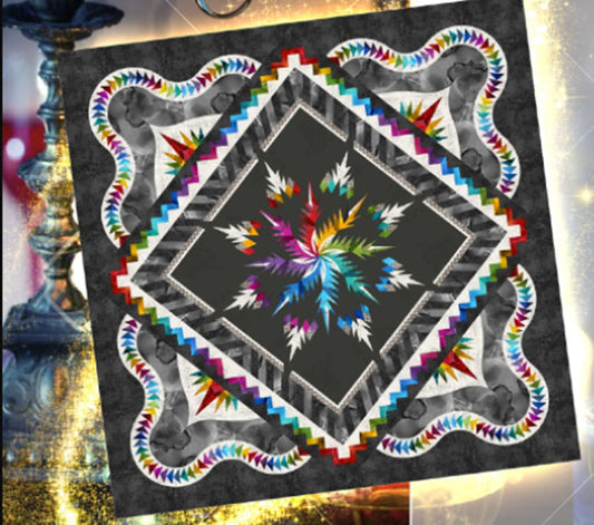Quiltworx Alchemist Crystals Pattern black
