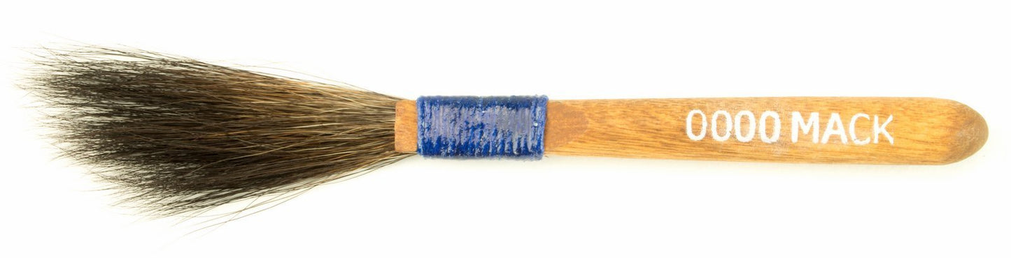 The Original Mack Sword Striping Size 0000 Series 10 Blue Squirrel Hair Pinstriping Brush 3/16" THIN Hair Head Width