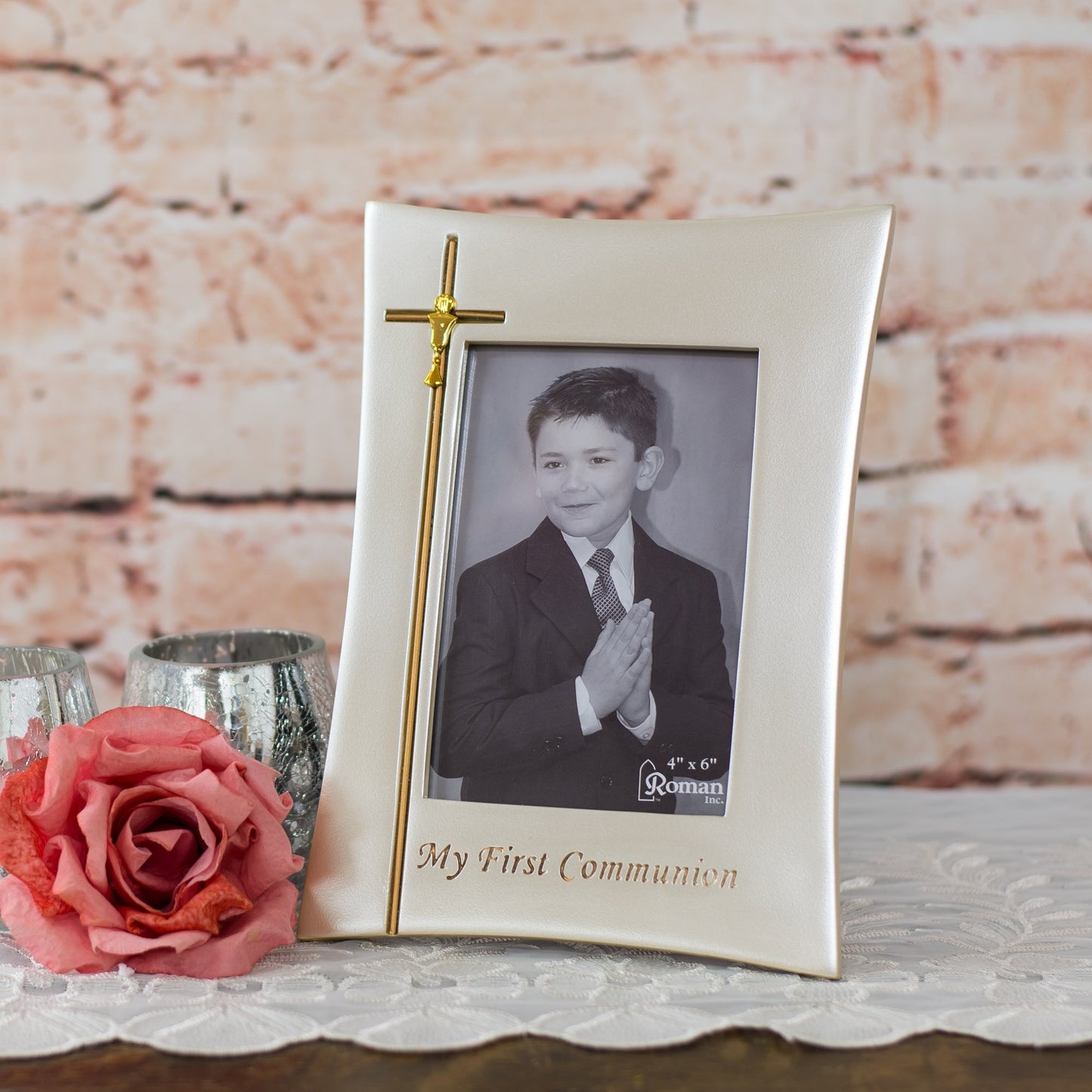 Roman Giftware Inc., Sacraments, First Communion, 9.25" H Communion Frame 4x6,Religious, Inspirational, Durable (6x1x9)