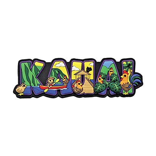 Hawaii Magnet Rubber Kauai Block 4½”W x 1½"H x ¼”D