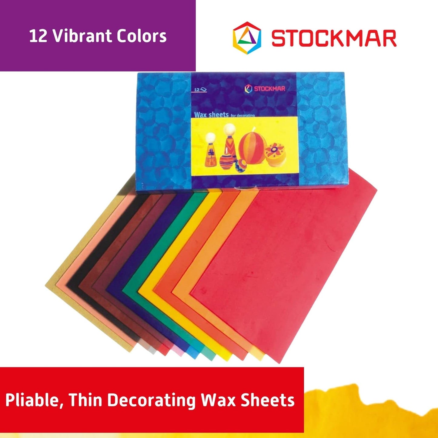 Stockmar Wax Foil 20 x 10 cm Pack of 12 Assorted