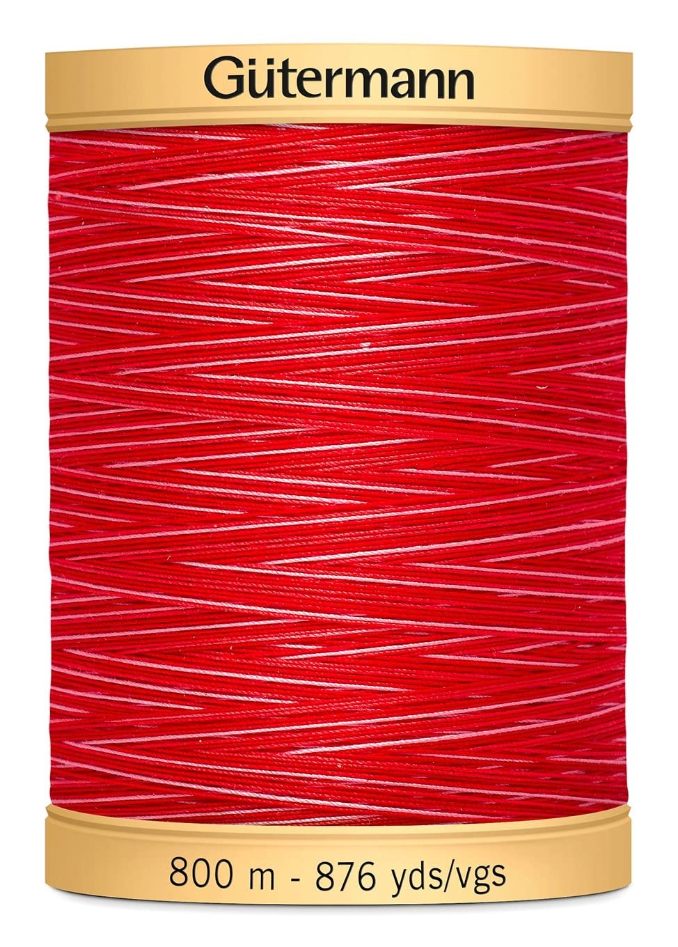 Gutermann Natural Cotton Thread Variegated 876 Yards-Ruby Red