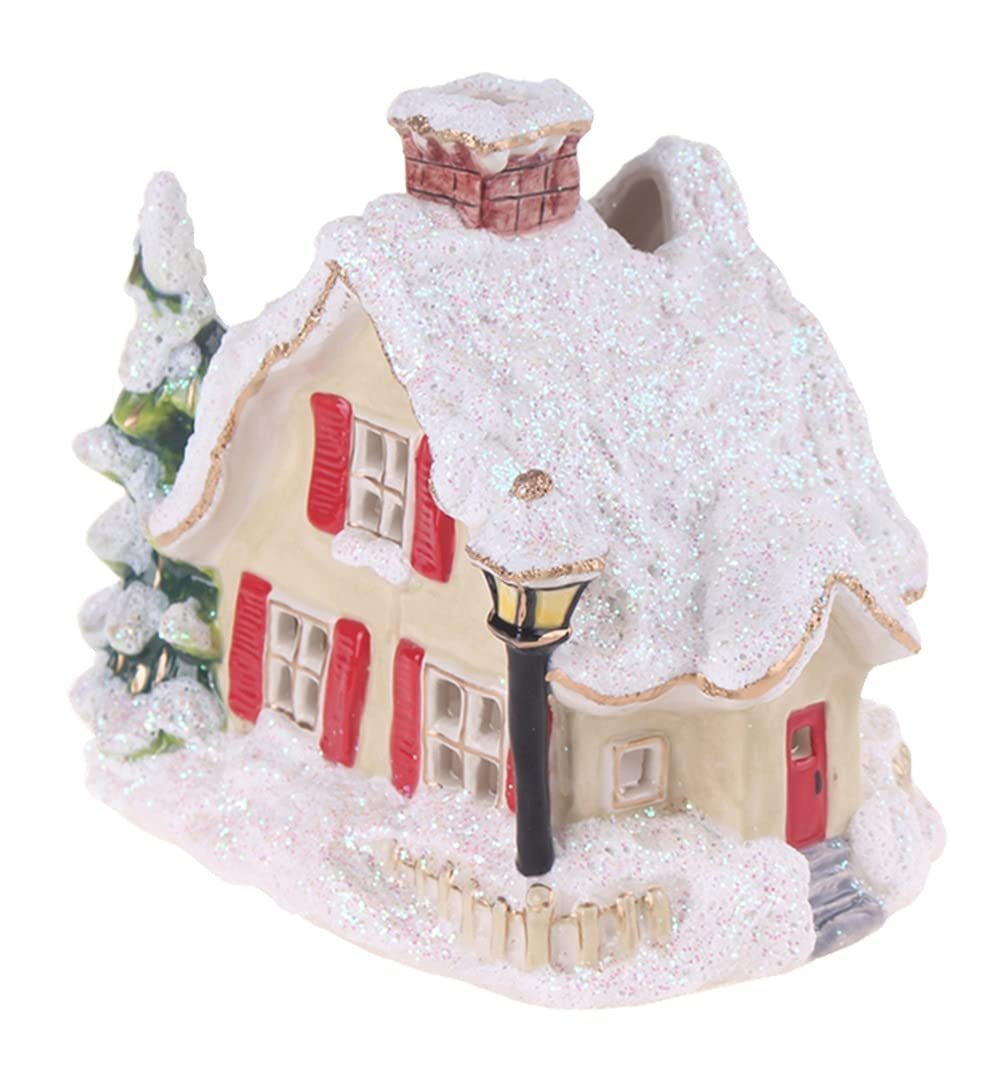Blue Sky Clayworks 15138 Snowy Candle House, 6.75-inch Length